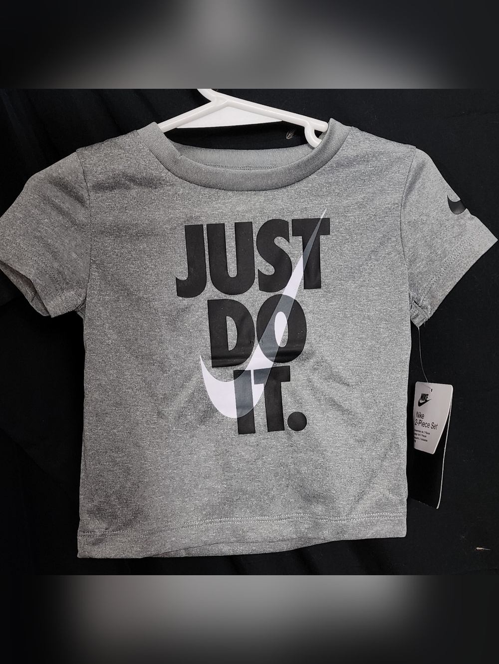 Nike Gray Kids' 'Just Do It.' Graphic Tee Size 12 Months
